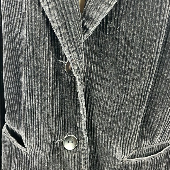 Newport News | black 100% cotton, corduroy elongated jacket size 10 - Picture 9 of 11